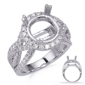 White Gold Halo Engagement Ring White Gold Halo Engagement Ring