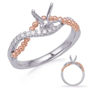 Rose & White Gold Engagement Ring Rose & White Gold Engagement Ring
