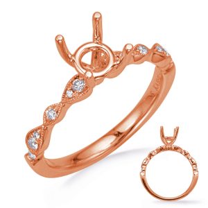 Rose Gold Diamond Engagement Ring Rose Gold Diamond Engagement Ring