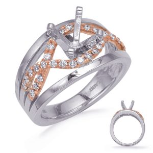 Rose & White Gold Engagement Ring Rose & White Gold Engagement Ring