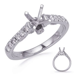 White Gold Diamond Engagemond Ring White Gold Diamond Engagemond Ring