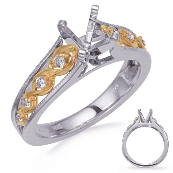 14KYW Braided Engagement Ring