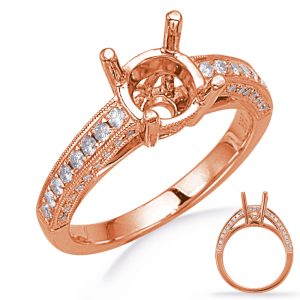 Rose Gold Diamond Engagement Ring Rose Gold Diamond Engagement Ring