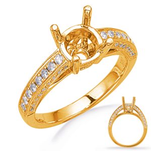 Yellow Gold Diamond Engagement Ring Yellow Gold Diamond Engagement Ring