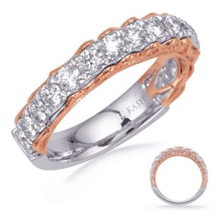 14KRW Round Wedding Band