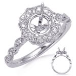 Carat Round Diamond #En8327-1wg