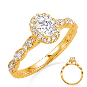 Yellow Gold Oval Halo Engagement Ring Yellow Gold Oval Halo Engagement Ring