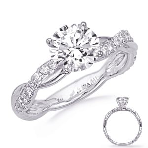 Carat Round Diamond #En8343-1wg Carat Round Diamond #En8343-1wg