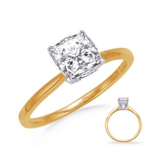 Yellow & White Gold Engagement Ring Yellow & White Gold Engagement Ring
