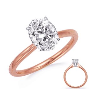 Rose & White Gold Engagement Ring Rose & White Gold Engagement Ring