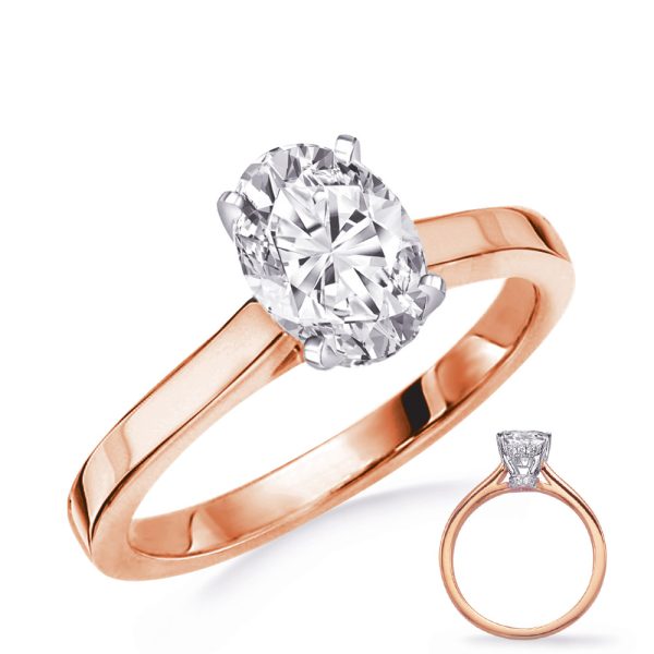 Rose & White Gold Engagement Ring