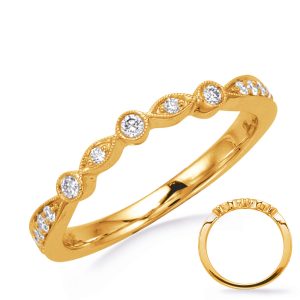 Yellow Gold Diamond Matching Band Yellow Gold Diamond Matching Band