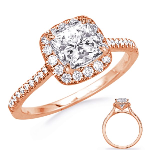 Rose Gold Halo Engagement Ring