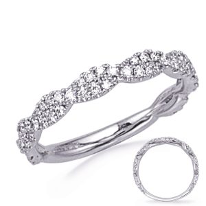 White Gold Matching Diamond Band White Gold Matching Diamond Band