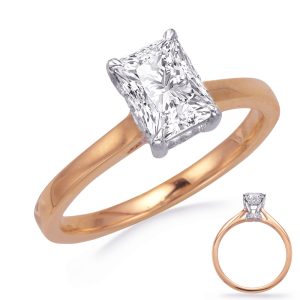 Rose & White Gold Engagement Ring Rose & White Gold Engagement Ring