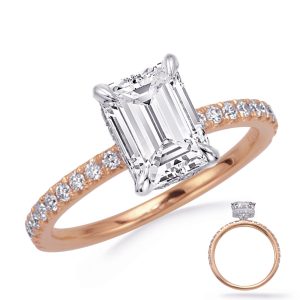 Rose & White Gold Engagement Ring Rose & White Gold Engagement Ring