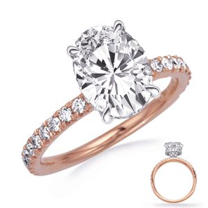Rose & White Gold Engagement Ring Rose & White Gold Engagement Ring