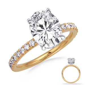 Yellow & White Gold Engagement Ring Yellow & White Gold Engagement Ring
