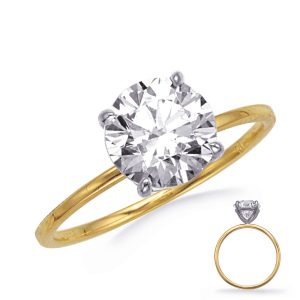 Yellow & White Gold Engagement Ring 1.5c Diamond Engagement Ring Yellow & White Gold Engagement Ring 1.5c Diamond Engagement Ring