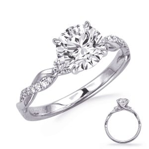 Carat Round Diamond #En8402-1wg Carat Round Diamond #En8402-1wg