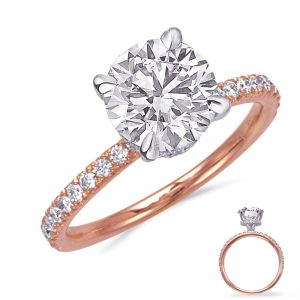 Rose & White Gold Engagement Ring Rose & White Gold Engagement Ring
