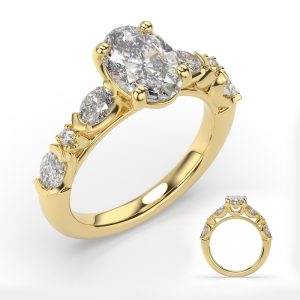 Yellow Gold Oval Engagement Ring Yellow Gold Oval Engagement Ring