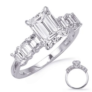 Emerald Cut Diamond Engagement Ring