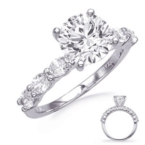 White Gold Engagement Ring White Gold Engagement Ring