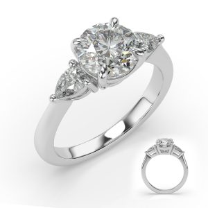 White Gold Pear Shape Engagement Ring White Gold Pear Shape Engagement Ring
