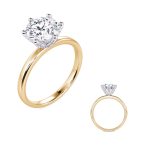Yellow and White Gold Engagement Ring