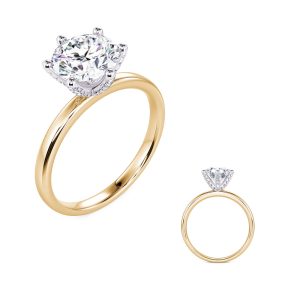 Yellow and White Gold Engagement Ring Yellow and White Gold Engagement Ring
