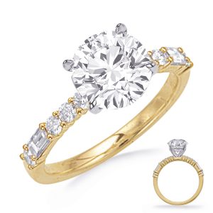 Yellow & White Gold Engagement Ring Yellow & White Gold Engagement Ring