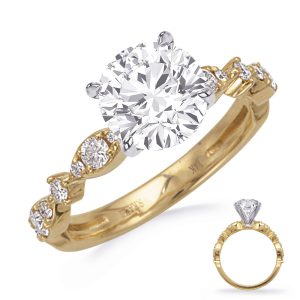 Yellow & White Gold Engagement Ring Yellow & White Gold Engagement Ring