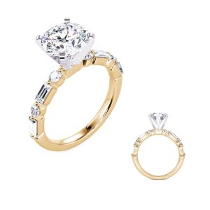Yellow & White Gold Engagement Ring Yellow & White Gold Engagement Ring
