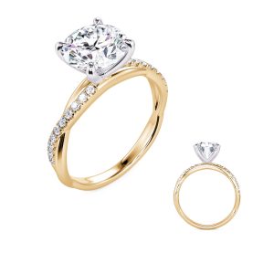 Yellow & White Gold Engagement Ring Yellow & White Gold Engagement Ring