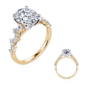 Yellow & White Gold Diamond Engagement Yellow & White Gold Diamond Engagement