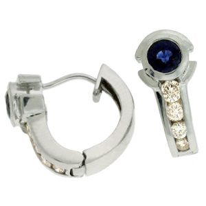Sapp./ Dia White Gold Earring Sapp./ Dia White Gold Earring