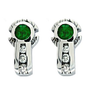 Emerald./ Diamond Wg Earring Emerald./ Diamond Wg Earring