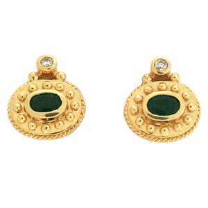 Emerald./ Diamond Earring Emerald./ Diamond Earring