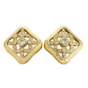 Two Tone Diamond Earrings Two Tone Diamond Earrings