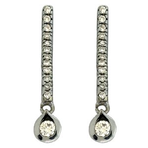 White Gold Diamond Earring White Gold Diamond Earring
