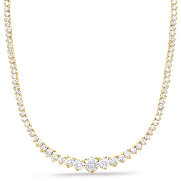 Yellow Gold Diamond Necklace