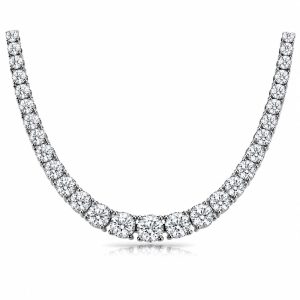 White Gold Four Prong Diamond Necklace White Gold Four Prong Diamond Necklace