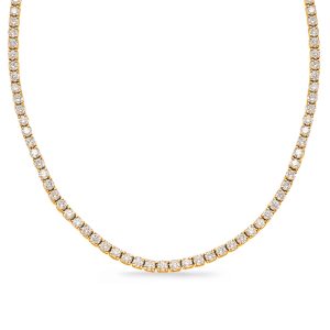 Yellow Gold Four Prong Tennis Necklace Yellow Gold Four Prong Tennis Necklace