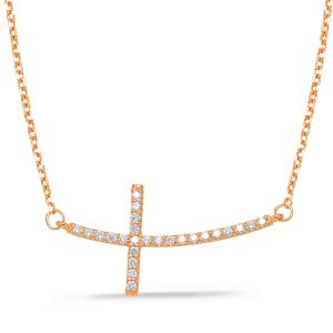 Rose Gold Cross Necklace Rose Gold Cross Necklace
