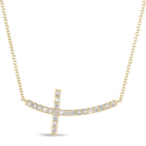 Yellow Gold Cross Necklace Yellow Gold Cross Necklace