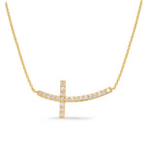 Yellow Gold Cross Necklace Yellow Gold Cross Necklace