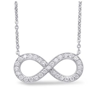White Gold Infinity Sign Necklace White Gold Infinity Sign Necklace