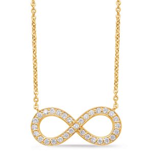 Yellow Gold Infinity Sign Necklace Yellow Gold Infinity Sign Necklace