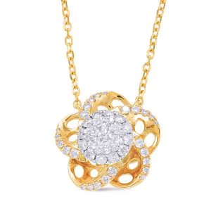 Yellow & White Gold Diamond Necklace Yellow & White Gold Diamond Necklace